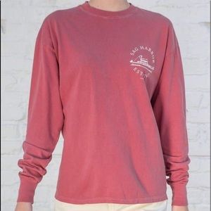 brandy melville/john galt red sag harbor long sleeve tee